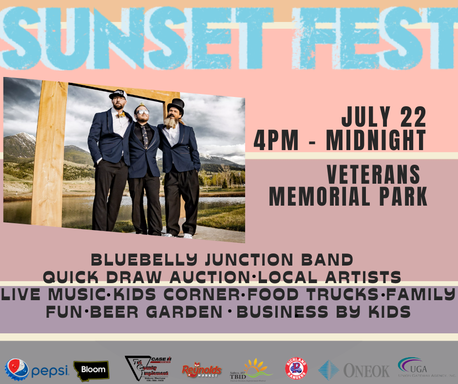Blue And Orange Gradient Country Music Fest Poster Facebook Post Landscape